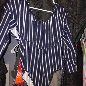 Very cute navy long sleeve body suit